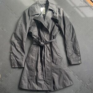 Rag and Bone Women's Black Trench Coat with Belt - Size 4